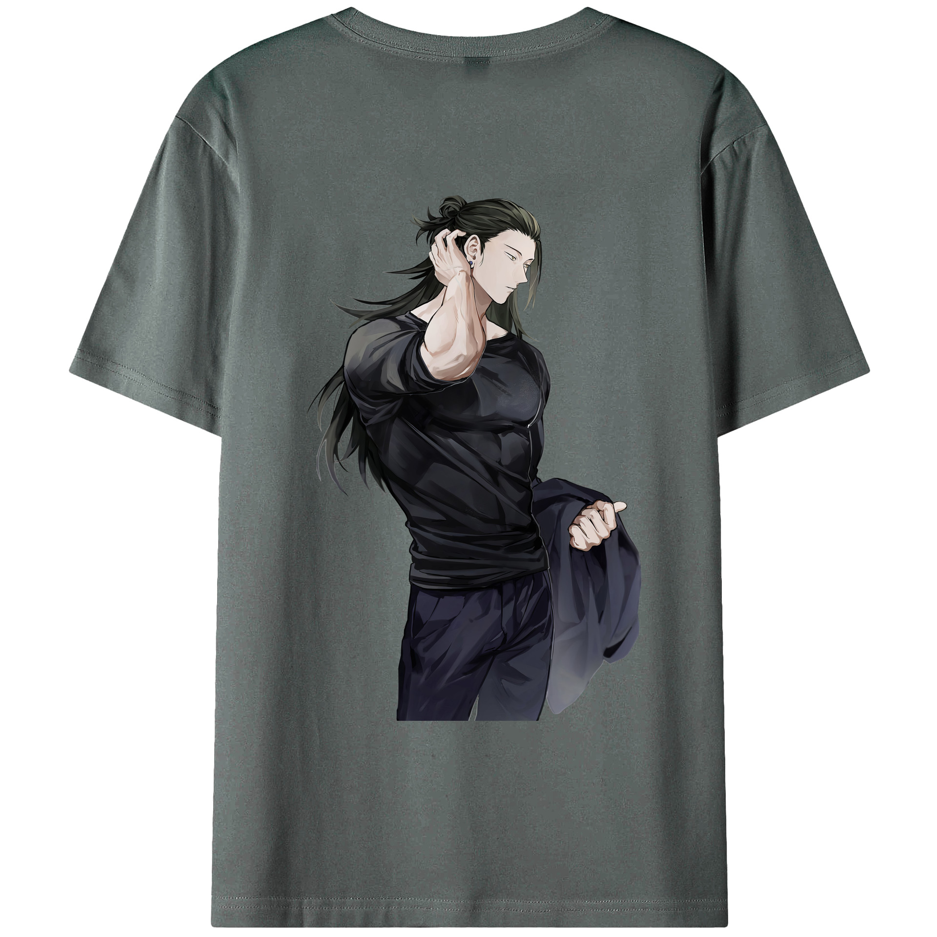 （画像用） 呪術廻戦 Jujutsu Kaisen 綿100％ メンズ半袖Tシャツ（バックプリント） 通気性